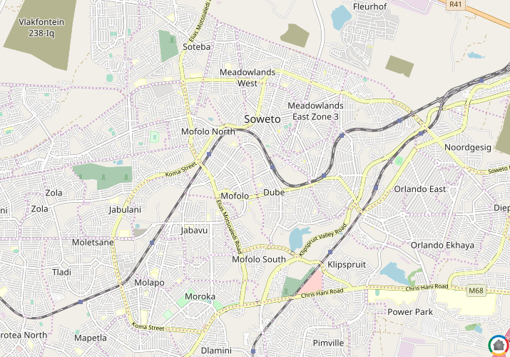 Map location of Dube